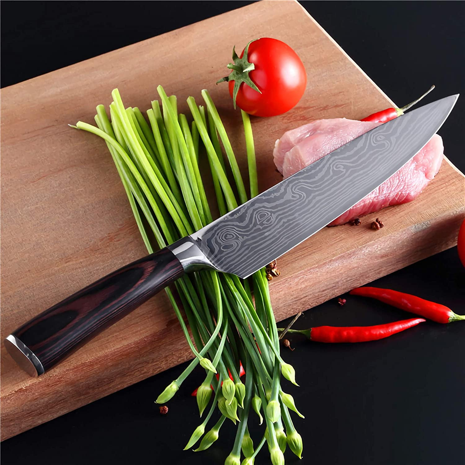 PICKWILL Chef Knife, 8 Inch Professional Kitchen Knives, High Carbon  Stainless Steel Ultra Sharp Kitchen Knife with Ergonomic ABS Handle, Gift  Box for