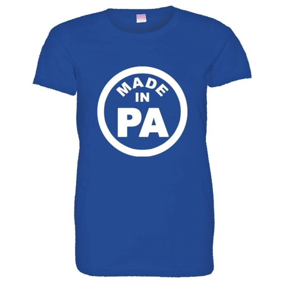 PleaseMeTees™ Womens From Born Made In Pennsylvania PA Logo Label HQ Tee
