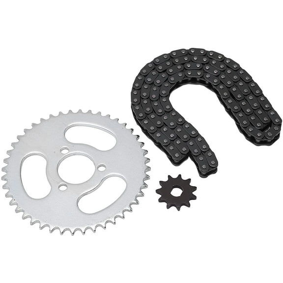 LUU-Chain Sprocket Kit T8F Front and Rear Sprocket Chain Replacement High Power T8F Gear Chain Set for Modified Karts ATVs and Mini Motorcycles_SAI