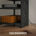 thumbnail image 6 of HOMCOM TV Stand with 4-Tier Storage Shelves and Steel Frame, Black, 6 of 9