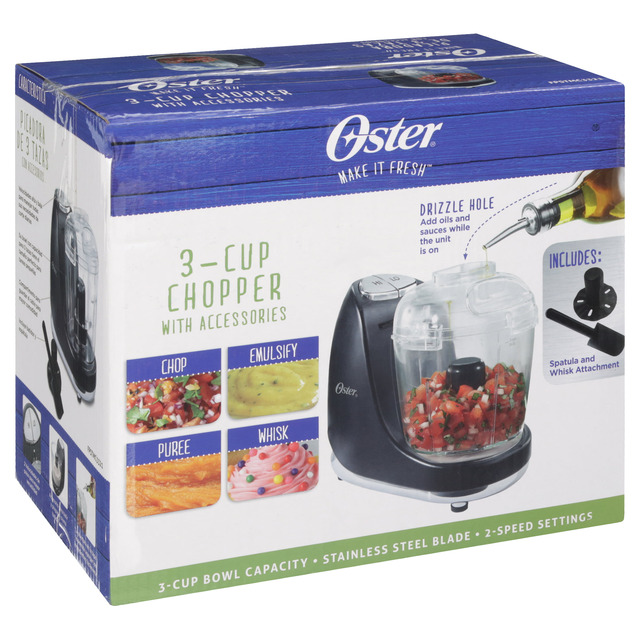 Toastmaster 3-Cup Mini Chopper with 2 Speeds, Black