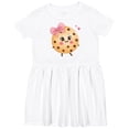 thumbnail image 3 of Inktastic Cute Cookie with Pink Bow Girls Toddler Dress, 3 of 5