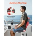 thumbnail image 4 of VEVOR Siège de Bateau Dossier Haut Pliant Coussin Éponge Noir & Rouge, 4 of 9