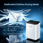 HUMSURE 70 Pints Dehumidifier for Basements with Drain Hose, Large Dehumidifier Covers up to 4500 Sq. Ft, Auto Defrost, 24H Timer, White