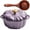 Purple A, variant on Pumpkin Dutch Oven 4-Quart - Enameled Cast Iron Pot with Lid, Stovetop & Oven Safe, Double Handles for Fall Cooking & Thanksgiving Decor