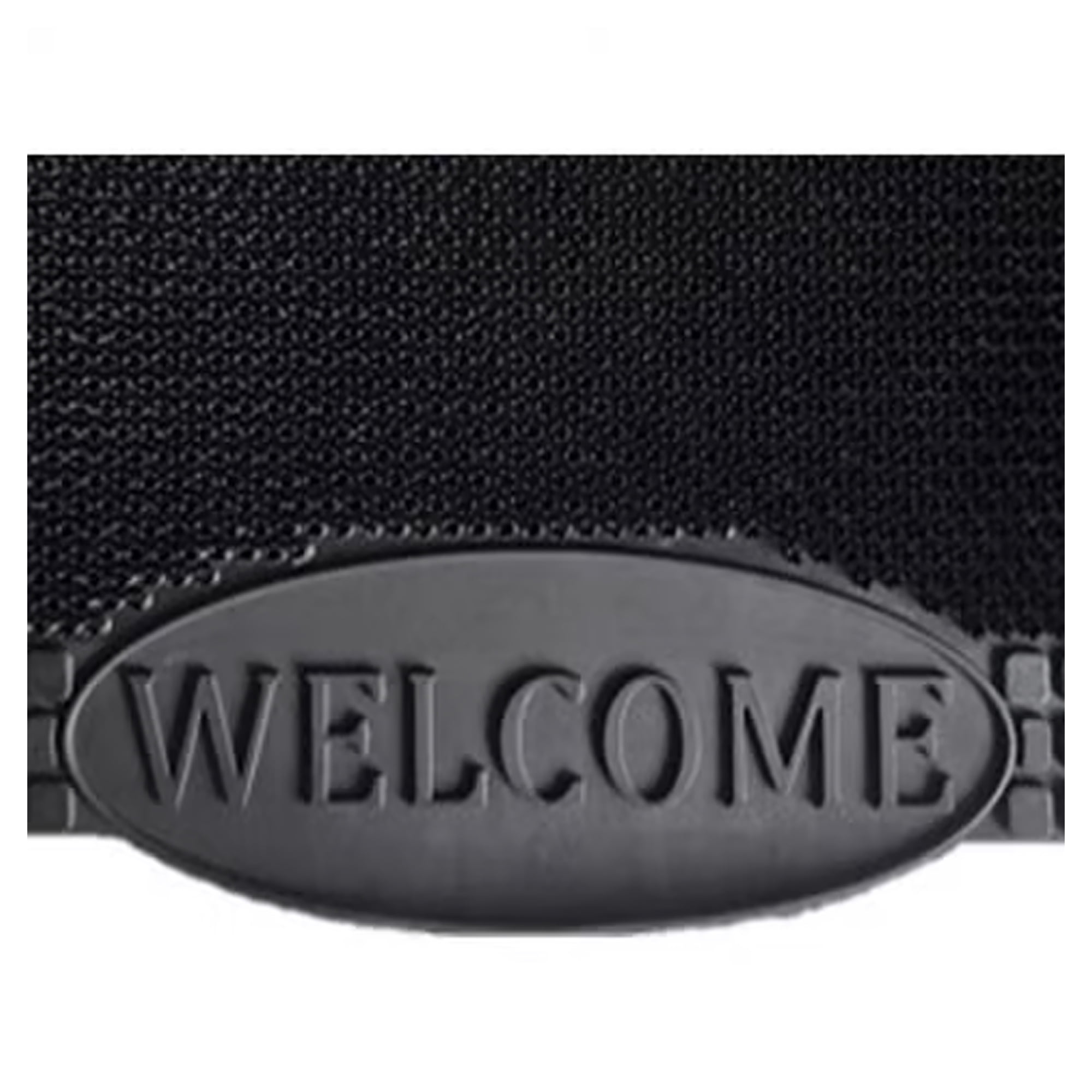 Direct Home Textiles Goup 30 in. W X 18 in. L Black Rubber Door Mat
