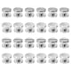 thumbnail image 1 of Tornillos Chicago M4x4mm, 25 juegos de tornillos de latón con ranura para encuadernación, remaches para cinturones de cuero, álbumes de recortes y fotos, plateados, 1 of 7