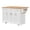 White, variant on 54inch Large Kitchen Island with Rubber Wood Drop Leaf, Embossed Texture Rolling Kitchen Cart on 4 Wheels with 4 Doors and 3 Drawers, Kitchen Island with Storage for Kitchen, Dining Room,White