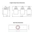 thumbnail image 4 of Bathroom Vanity Light Fixture - Bath Interior Lighting (Brushed Nickel, 3 - Lights), 4 of 6