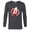 Charcoal Heather, variant on Marvel Avengers Silver and Red Logo - Long Sleeve T-Shirt for Men - Customized-White