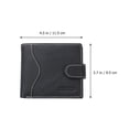 thumbnail image 2 of 1pc Men's Wallet Buckle Stitching Wallet Coin Purse Storage Bag (Black), 2 of 7