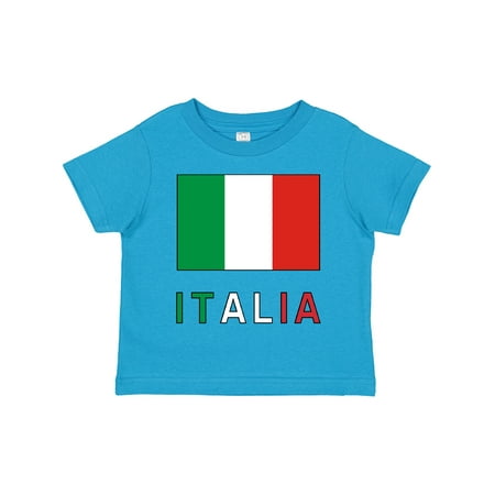 

Inktastic Italy Flag & Italia - Black Border Gift Toddler Boy or Toddler Girl T-Shirt