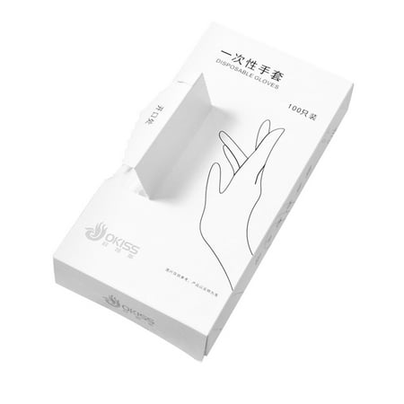 

Lixi 1 Set Disposable Gloves Portable Plastic Film Gloves Food Grade PE Disposable Mittens Special Kitchen Cleaning Gloves for Home Store Transparent
