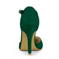 thumbnail image 3 of BLISSFUL STEP Women's Round Toe Stiletto Heel T-Strap Dress Pumps, 3 of 6