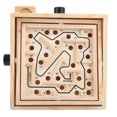 thumbnail image 4 of Juego de mesa de laberinto de madera para niños, tablero de laberinto de bolas de equilibrio para niños, juguete educativo, laberinto S, 4 of 12
