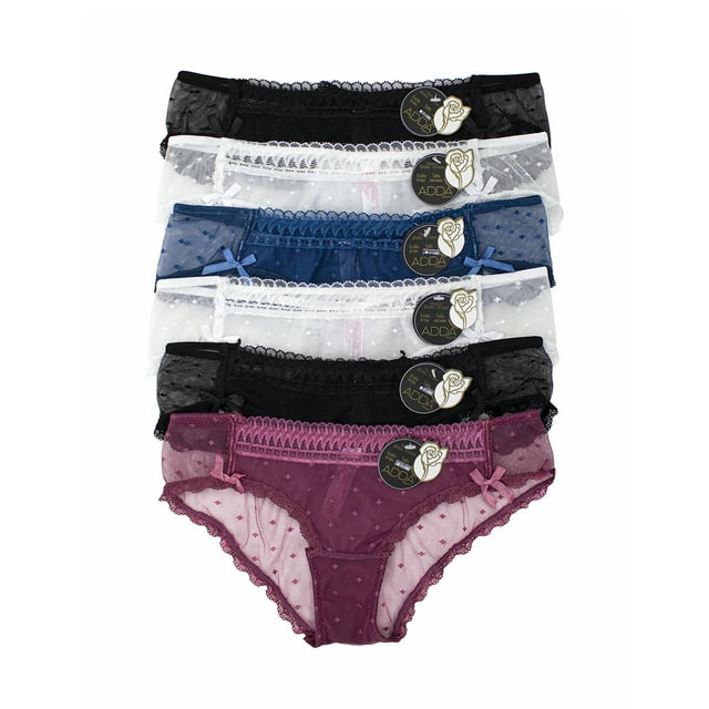 Paquete de Pantaletas Adda Lingerie Modelo 1004, Corte a la cintura, Colores surtidos