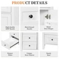 thumbnail image 4 of MAYEERTY 36" Bathroom Vanity Ceramic Sink Top Solid Wood MDF Flip Drawer Adjustable Shelf Metal Handles, 4 of 6