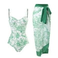 thumbnail image 1 of CAICJ98 Swimsuit Women Women One Piece Swimsuits Front Cross Keyhole Tummy Control Backless Bathing Suit Green,XL, 1 of 5
