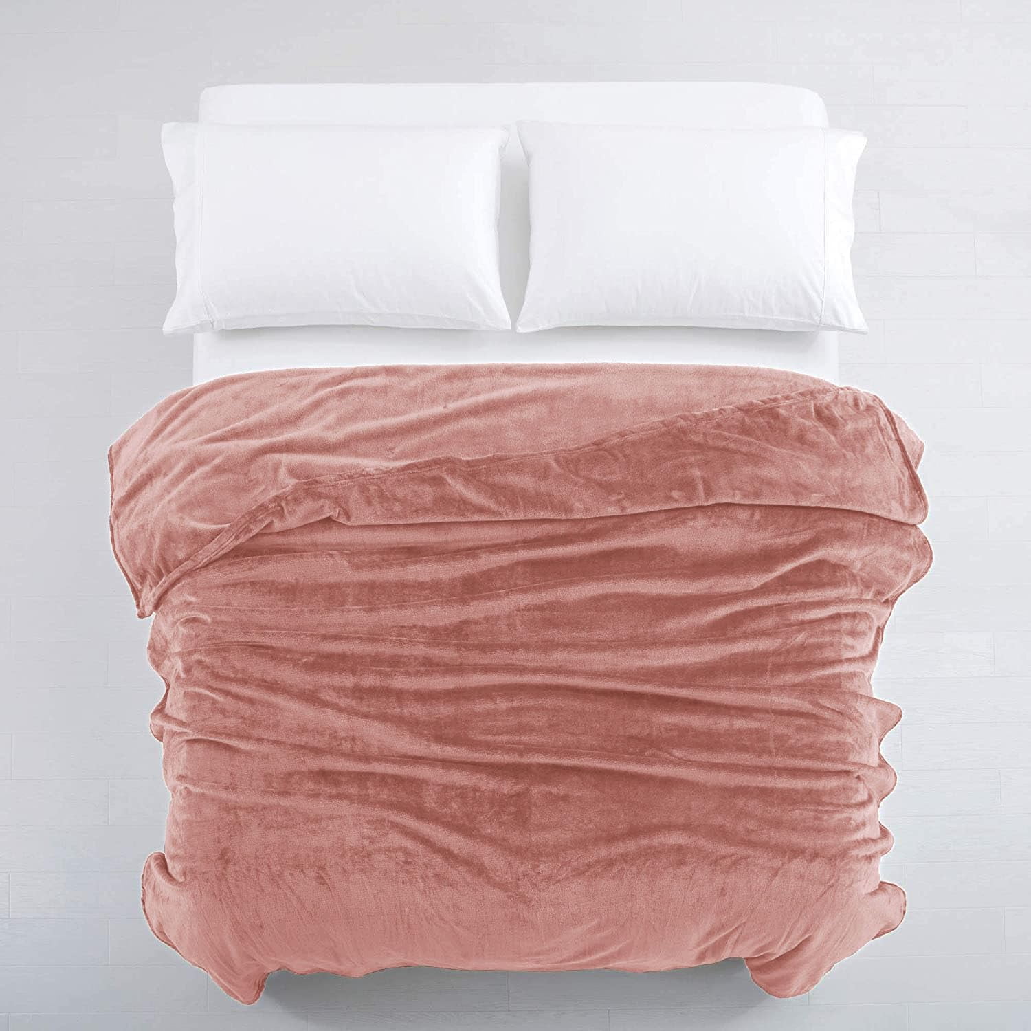 MOONLIGHT20015 Fleece Blanket Queen Size Super Soft Fuzzy Baby Pink Throw Blanket for Couch and Sofa Lightweight Luxury 400 GSM Microfiber Fluffy