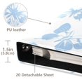 thumbnail image 3 of FORMRS 3 Ring Photo Album 4"x6" Self Adhesive Large Capacity PU Leather Cover, Blue Butterfly, 3 of 8