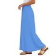 thumbnail image 4 of Roncen Boho Long Eyelet Skirts for Women Summer Casual Elastic High Waisted Flowy Beach Vacation Maxi Skirt with Pockets, 4 of 8