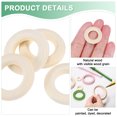 thumbnail image 2 of Uxcell 50-Pack Unfinished Wood Rings, 25 mm Natural Wooden Rings for Macrame Jewelry Making/DIY Crafts, 2 of 2