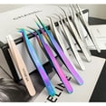 thumbnail image 5 of Eyelash Extension Tweezers Set Straight and Curved Tip False Lash Tweezers Eyelash Applicator Tool Stainless Steel Precision Tweezers for Eyelash Extension with Velvet Bag, 5 of 5