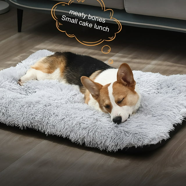 Ruiboury Tapis de Lit Confortable et Doux pour Chien Confortable et Sûr pour Animal de Compagnie Durable et Durable Sûr et Non Toxique Chien Cage Lit Gradient Café S 1Set