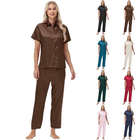 Pajamas for Women Set Dqueduo Women s Satin… product image