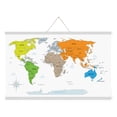 thumbnail image 2 of M&T Displays Wood Magnetic Poster Holder 20 inch White Hanger Frame for Hanging Picture Wall Artwork Canvas Painting Photo World Map Beech Wood, 2 of 8