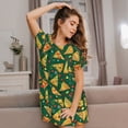 thumbnail image 3 of Easygdp Pizza Camisón de manga corta para mujer, informal, estampado, 3 of 6
