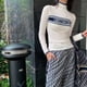 thumbnail image 2 of Suéter De Manga Larga Para Mujer DIOR Con Estampado De Texto Jacquard Slim Fitpangjing, 2 of 4