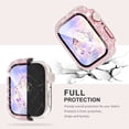 thumbnail image 4 of Compatible with iWatch Accessories with Built-in Tempered Glass Screen Protector Bling Crystal Diamond Rhinestone Full Protective Bumper Cover for Women Man(44mm,Pink), 4 of 5