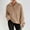 #422-Khaki, variant on Womens Cable Knit Half Zip Sweater V Neck Collared Fall Trendy Oversized Long Sleeve Solid Pullover Tops