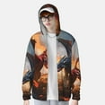 thumbnail image 2 of KLL Imprimé Dragon de Lave Veste à Capuche Extérieure Protection Solaire UPF 50+ pour Hommes et Femmes Manches Longues Pêche Randonnée Performance Chemise-TTG, 2 of 7