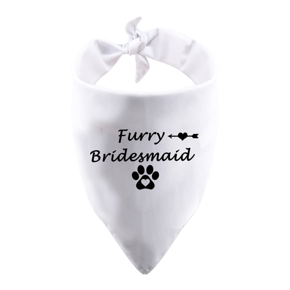 1 Pce Bandana en Forme de Fleur pour Demoiselle d'Honneur, Annonce de Mariage, Cadeau de Mariage (Blanc)