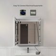 thumbnail image 3 of Ayna Decors Neo 30" x 32" LED Medicine Cabinet with Mirror, Surface LED Medicine Cabinet, Bathroom Mirror Cabinet with Adjustable Shelves, Outlets, USB and Type C Ports, Defogger, Dimmer, Clock & Temp, 3 of 9