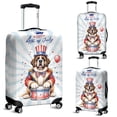 thumbnail image 2 of Happy 4th of July Patriotic Saint Bernard Marching Band Uniform Balloons Fireworks Travel Luggage Cover St Dog Lover Suitcase Dust Protective Decor - 13009, 2 of 5