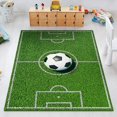thumbnail image 4 of cdar Football Rug Playing Football Interesting Sports Scene Design Modern Football Non Slip Area Rug Floor Mat, 4 of 4