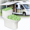 thumbnail image 6 of HELLHERO Four-Leaf Clover Toilet Seat Protector, Non-Slip Polyester Fabric Toilet Seat Lid Cover, U-Shaped, 6 of 8