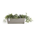 thumbnail image 4 of Ecopots Bruges Durable Modern Rectangular Indoor/Outdoor Recycled Based Composite Flower Pot Planter, Taupe, 21.5", 4 of 4