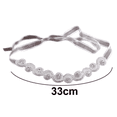 thumbnail image 2 of Sparkling Crystal Rhinestone Bridal Headband, Handcrafted Satin Ribbon for Weddings, Evenings, Proms & Pageants, 2 of 5
