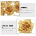thumbnail image 3 of GETAJGHSD 50pcs Flower Centerpieces for Artificial Flower Decorations with Golden Fabric Embellishments for Crafting, 3 of 6