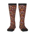 thumbnail image 1 of Fotbe 70s Groovy Hippie Retro Calcetas Divertidas Estampadas para Hombre y Mujer, Calcetas de Algodón hasta la Rodilla para Caminar, Correr, Enfermería y Embarazo, 1 of 6