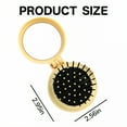 thumbnail image 2 of ACDANC Mini Hair Brush,Bouncy Cushion Pad Travel Hair Brush,Press to Unfold Travel Brush for Women,Style4, 2 of 7