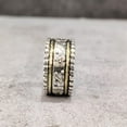 thumbnail image 5 of Art Spinner Band, Meditation Ring, 925 Sterling Silver Ring, Spinning Thumb Ring, Two Tone Ring, Fidget Ring, Handmade Jewelry, Christmas Oxidized, Womans Band Ring, Anxiety Ring, Mans Band Gifts, 5 of 6