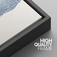 thumbnail image 4 of IDEA4WALL Framed Canvas Print Wall Art Set of 3 Blue White Grunge Geometric Pattern Abstract Shapes Cozy Neutral Modern Art Decorative Contemporary Minimal for Rooms - 24"x36"x3 Black, 4 of 5