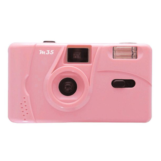 Cámara de película reutilizable Vintage M35 de 35 mm no desechable con flash (rosa) Likrtyny Para estrenar