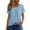 Light Blue#23, variant on Summer Tops for Women 2024 Trendy Short Sleeve Fashion Button Square Neck Blouses Cute Petite Tops Shirts Dressy Tunic Tees XXL