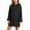 Black, variant on Oversized Hoodie Dress for Girls Long Hooded Sweatshirt Dress Pocket Side Split Warm Casual Cozy Pullover Sweaters